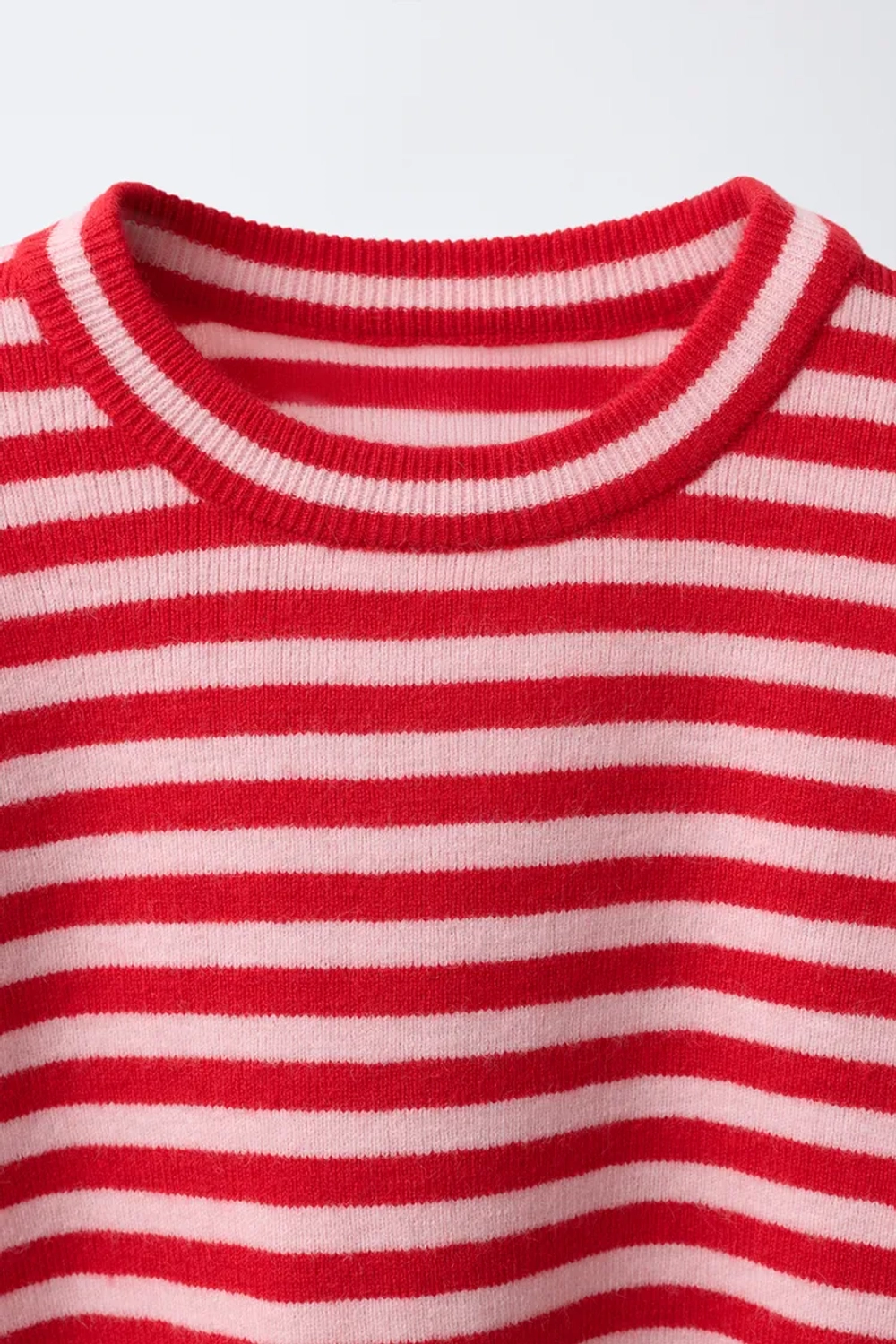 ZARA СВИТЕР В ПОЛОСКУ, КРАСНЫЙ