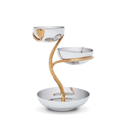 Трехуровневая чаша L'Objet Deco Leaves средняя