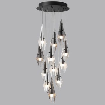 Люстра каскадная LED 12*5.75W 3000К 5442/69L чёрный/белый матовый/дымчатый/прозрачный Afalina Odeon Light Exclusive