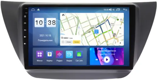 Магнитола для Mitsubishi Lancer 9 (CS), Cedia, Evolution 7-9 (CT) - Parafar PF950UHD на Android 13, Быстрая, QLED, CarPlay, 4G SIM-слот