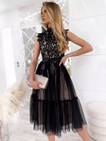 кружевное черное платье + plus size