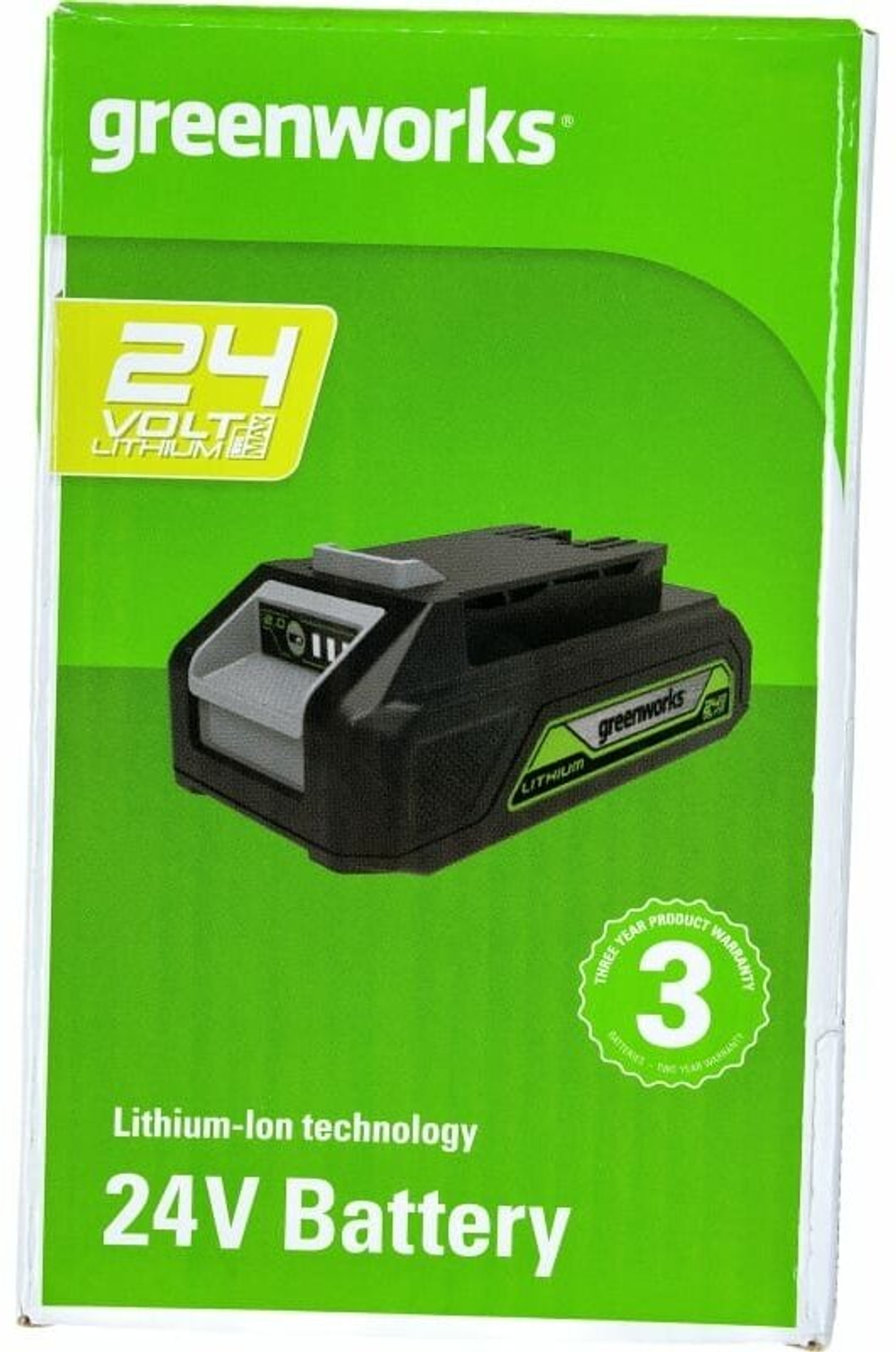 Аккумулятор GREENWORKS G24B2 24V,2 А.ч,LED индикатор,Li-ion (2926707)