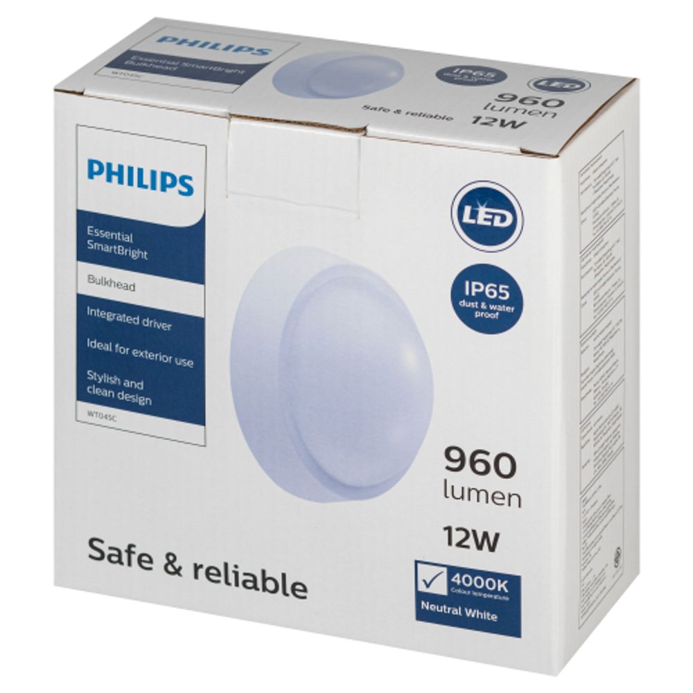 Светильник настенно-потолочный светодиодный Philips 911401735842 WT045C 12Вт L1065 IP65 нейтральный белый свет | Philips