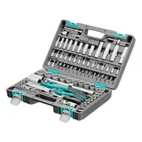Набор инструментов 1/2", 1/4", CrV, 12 гранные головки, пластиковый кейс, 94 предмета Stels — фото 1