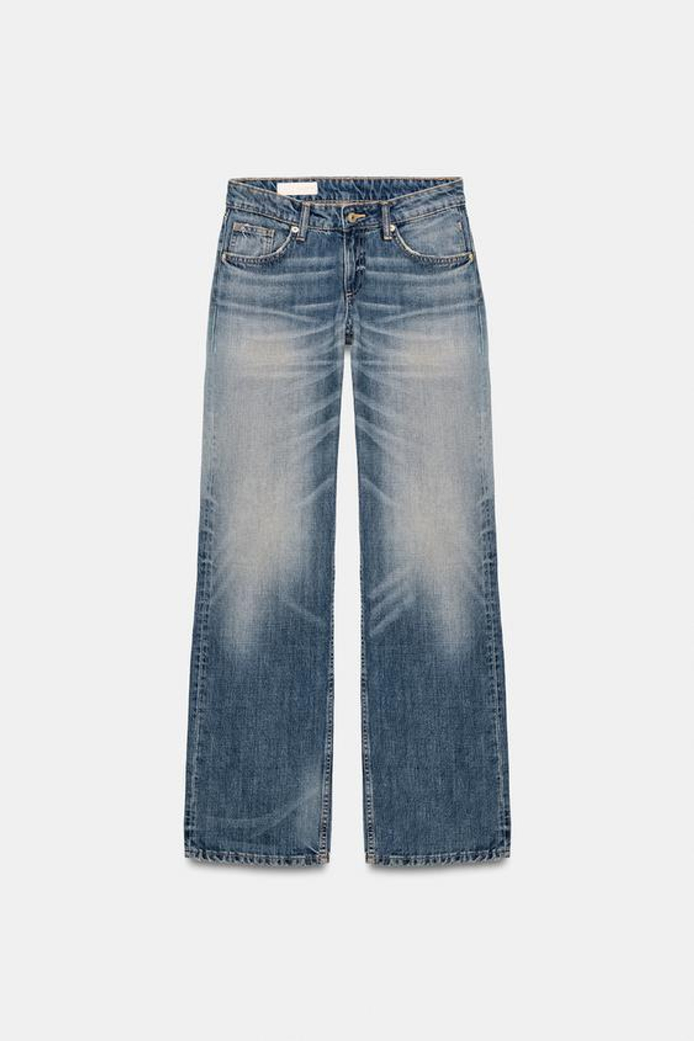Джинсы TRF с низкой талией и широкими брючинами - ZARA