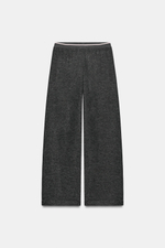 БРЮКИ ИЗ МЯГКОЙ ТКАНИ С КОНТРАСТНОЙ ПОЛОСКОЙ — ZARA