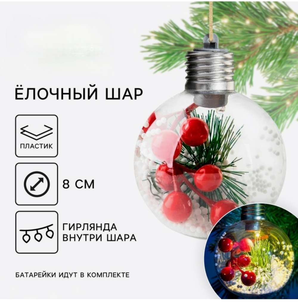 Новогодний шар ёлочный Зима подарит чудеса