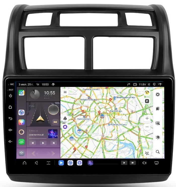 Магнитола для KIA Sportage 2008-2010 - Kuberg QLed, Android 13, Быстрейшая, CarPlay, SIM-слот