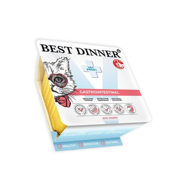 Best Dinner Vet Profi Gastrointestinal паштет Курица ламистер для кошек 100 г