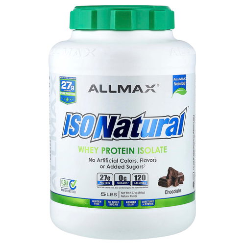 ALLMAX, ISONatural™, изолят сывороточного протеина, со вкусом шоколада, 2,27 кг (5 фунтов)