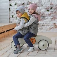 Жилет стеганый с капюшоном "Пудра"