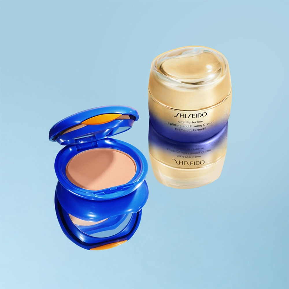 Shiseido Expert Sun Protector UV Protective Compact Foundation SPF30 - Водостойкий компактный наполнительный крем для тела оттенок Dark Beige, 12 g