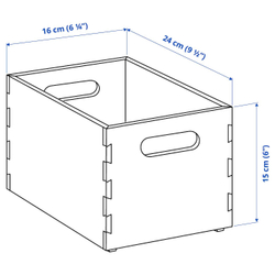 IKEA UPPDATERA (ИКЕА УППДАТЕРА) — Контейнер, светлый бамбук, 16x24x15 см, фото 6