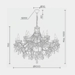 Подвесная люстра MODELIGHT MDL.7068.15HC GD