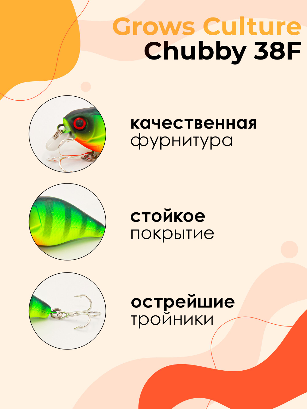 Воблер Крэнк Chubby 38F 38 мм 4 г цвет 25 Lime Stripe Chart