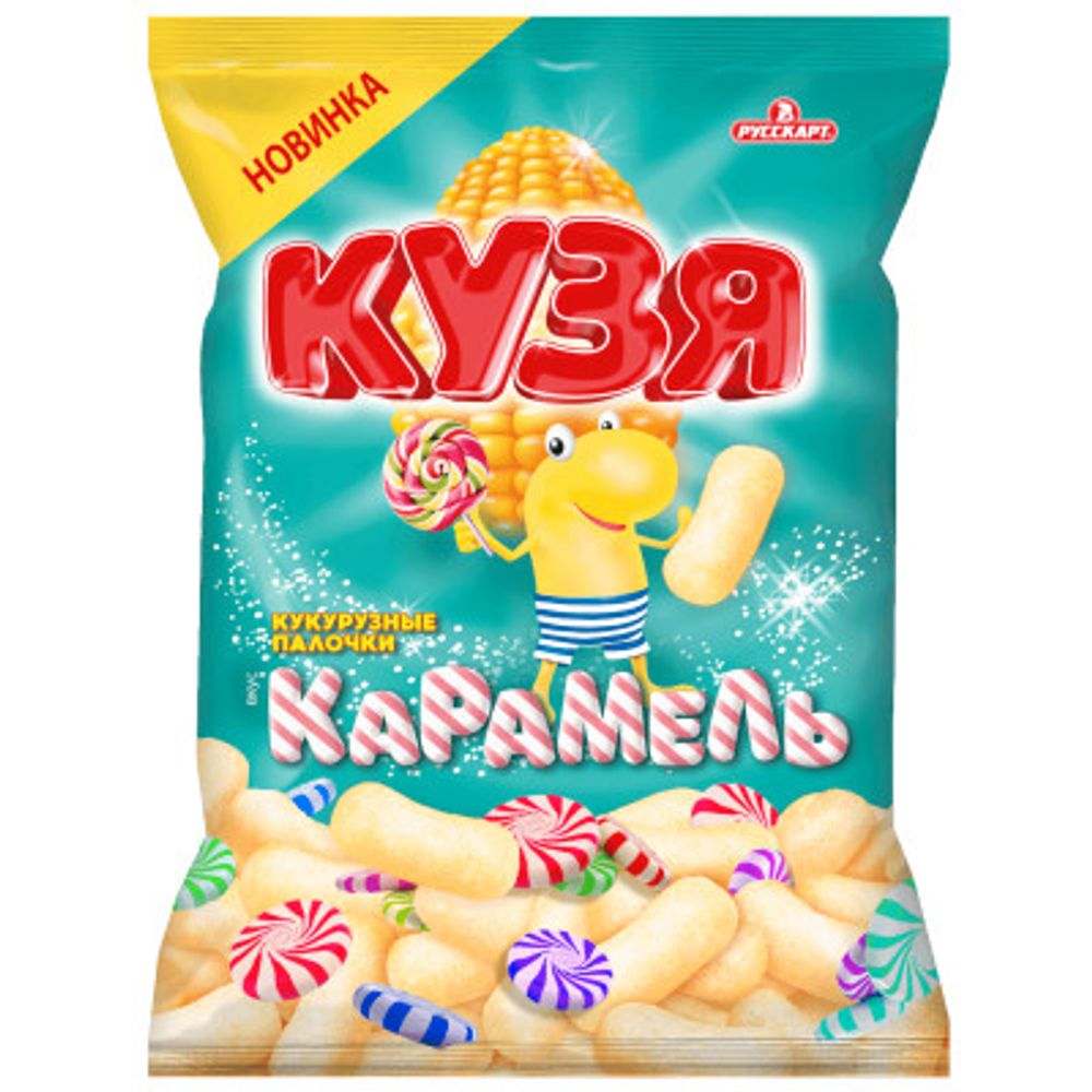 Кукурузные палочки Кузя Лакомкин со вкусом Карамели 100г