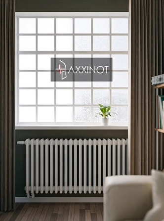Axxinot Sentir 3070 - трехтрубный трубчатый радиатор высотой 700 мм, нижнее подключение с термовентилем, белый