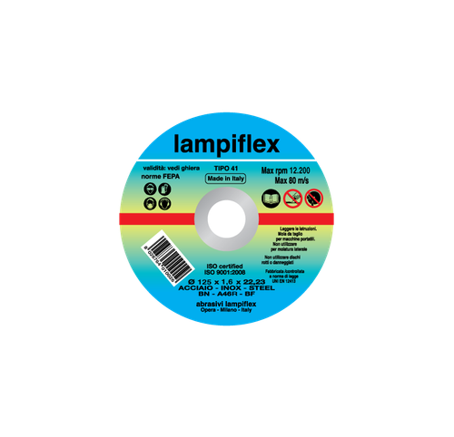 Отрезной диск по нержавеющей стали 125х1,6х22,2 Lampiflex BF/BNA46R125x1,6