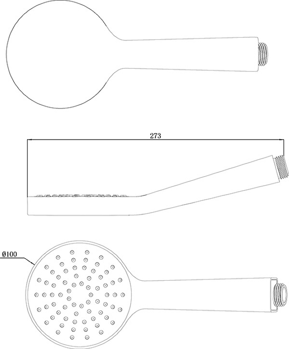 Ручной душ Ravak Flat S 960.00 X07P343 Хром