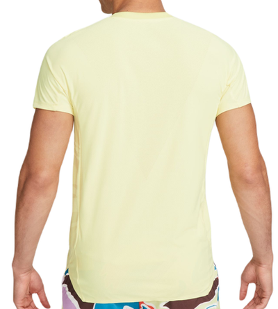 Мужское теннисное поло Nike Court Dri-Fit Adventage Slam Tennis Polo - lemon chiffon/black