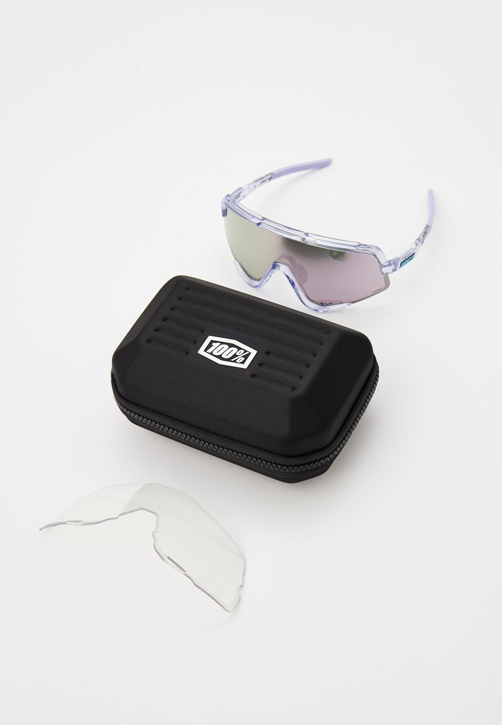 Спортивные очки 100% GLENDALE - Polished Translucent Lavender - HiPER Lavender Mirror Lens