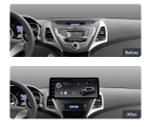Магнитола для Hyundai Elantra 5 MD 2013-2015 рестайлинг (перенос бк вниз) - Teyes LUX ONE монитор 12.3" 2K QLED на Android 10, Быстрая, CarPlay, 4G SIM-слот