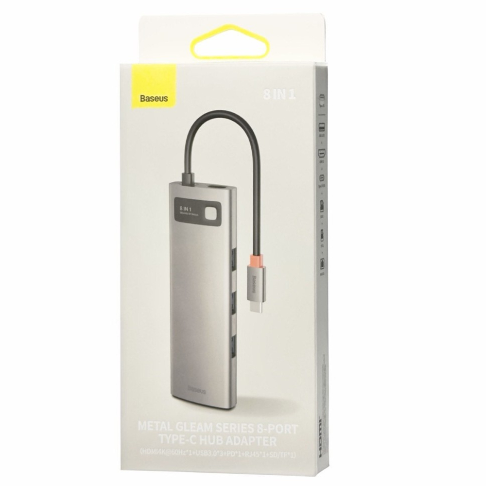 USB-C хаб Baseus StarJoy 8-Port Type-C HUB WKWG080113 серый