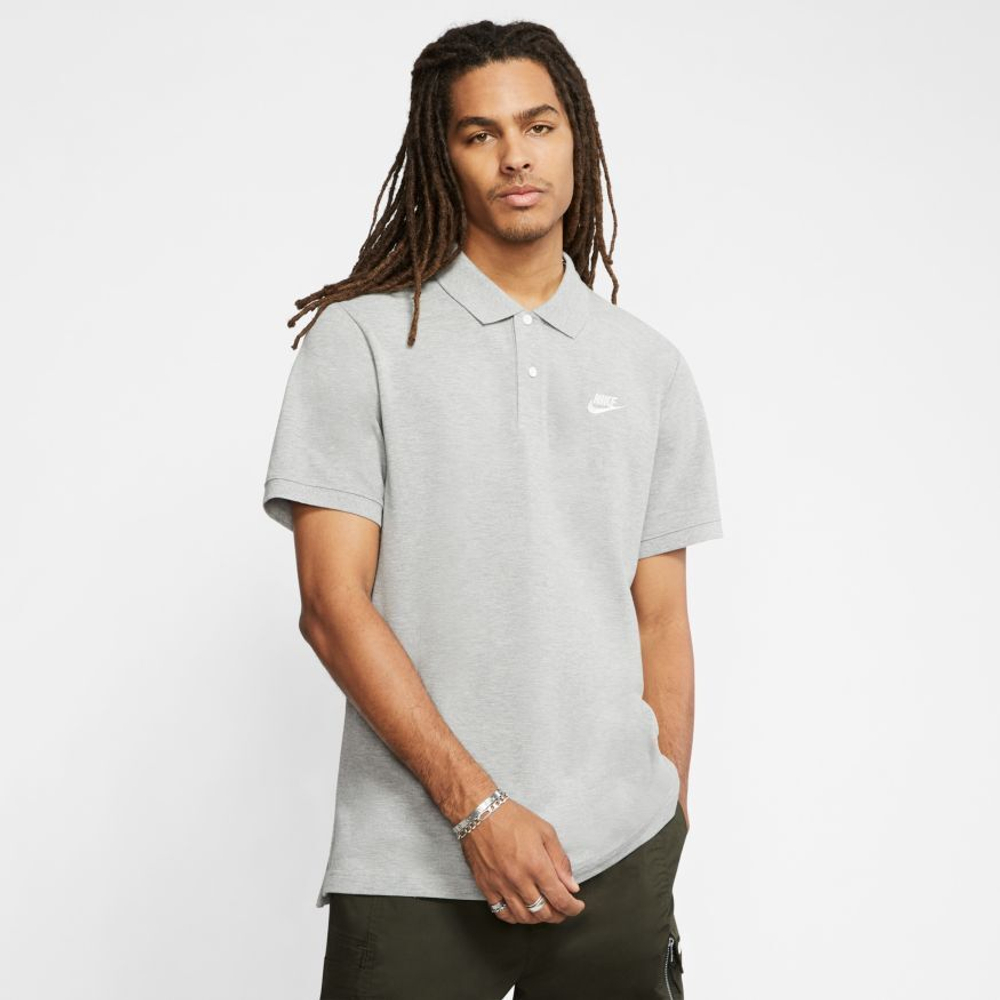 Мужское теннисное поло Nike Sportswear Polo - dk grey heather/white