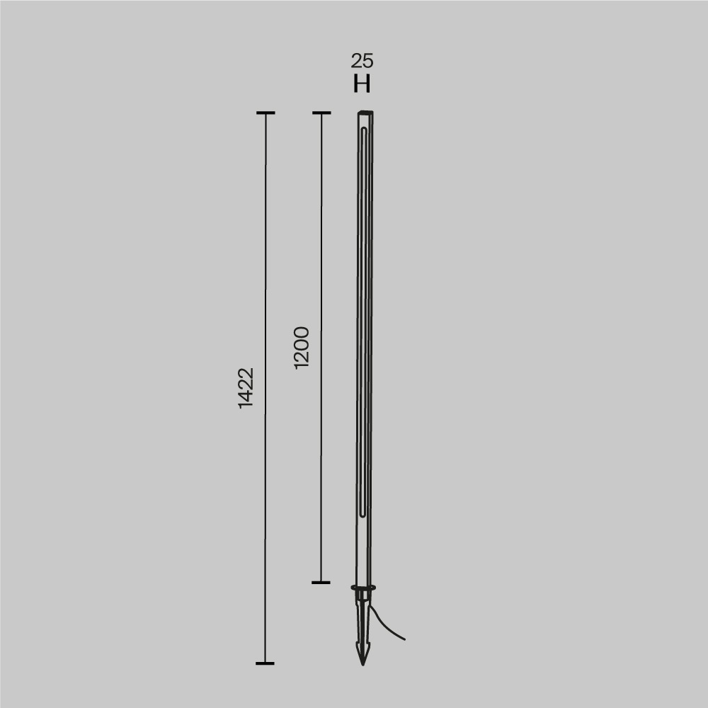 Грунтовый светодиодный светильник Maytoni Pole O440FL-L18GF3K