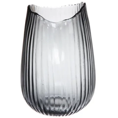 Ваза стеклянная «GREY GLASS» 15,5*23*9см