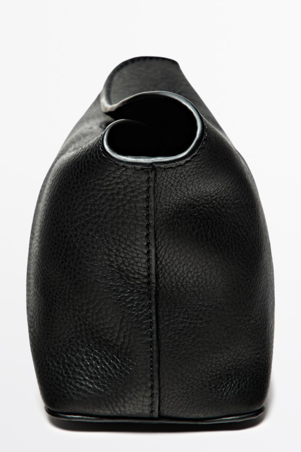 Massimo Dutti Мини-несессер из кожи наппа, черный