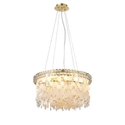 Люстра подвесная NewRgy NW095-ф500*H260(1200) H GOLD, 10×40 Вт, золотая