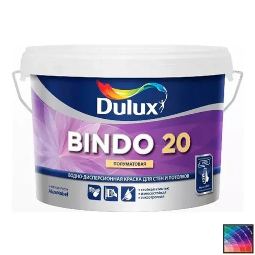 Краска для стен и потолков латексная Dulux Bindo 20 полуматовая база BW