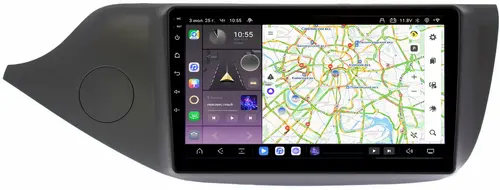 Магнитола для KIA Ceed 2 (JD) 2012-2018 (рамка глянцевая) - Kuberg QLed, Android 13, Быстрейшая, CarPlay, SIM-слот