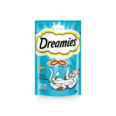 Dreamies лакомые подушечки лосось 60 г