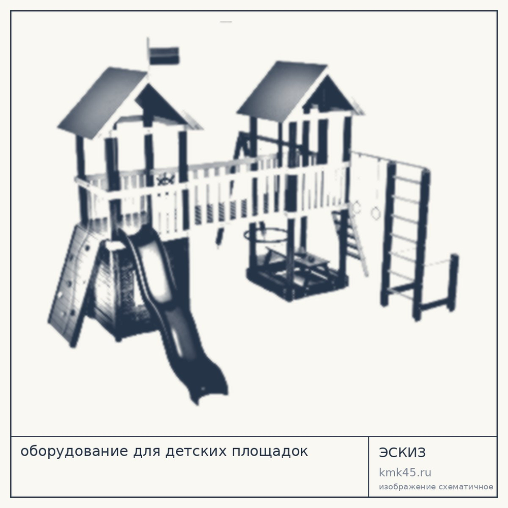 Детская игровая площадка из бруса — от 457 000 ₽