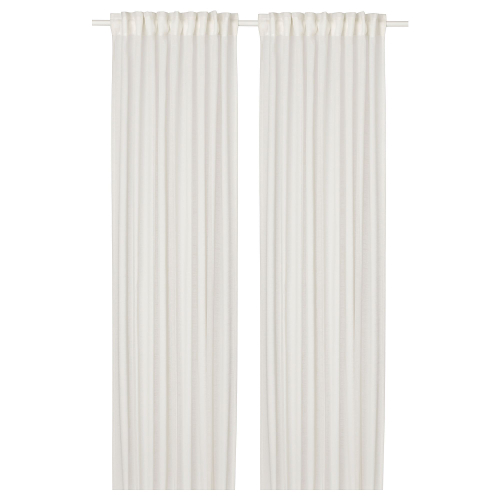 Комплект штор IKEA HALLEBRACKA (ХАЛЛЕБРАКА), Белый, 145x250 см, 2 шт