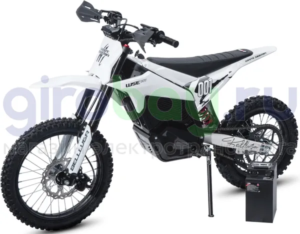 Электромотоцикл Эндуро WHITE SIBERIA BELLLUGA 001 3900W (60V/27Ah) - Белый фото №1