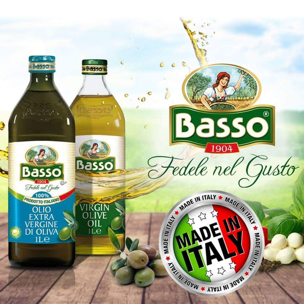 Оливковое масло BASSO Для жарки Рафинированное (Pomace) 0,75 л, Италия