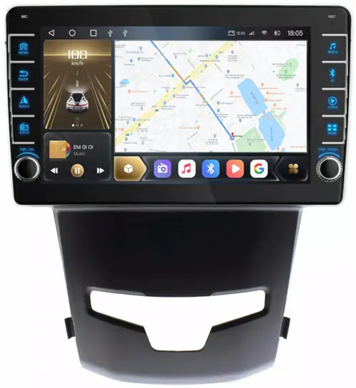 Магнитола для SsangYong Actyon II 2013-2021 - Kuberg SF-9082 (кнопки и крутилки), Android 12, Быстрая, CarPlay, 4G SIM-слот