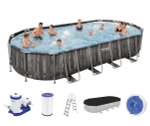 Бассейн каркасный Oval Pool Set овальный 610*366*122 см + 3 аксессуара Bestway (5611R)
