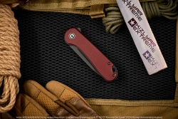 Нож Civivi Elementum C907A-1 сталь D2 BlackWash рукоять Burgundy G10