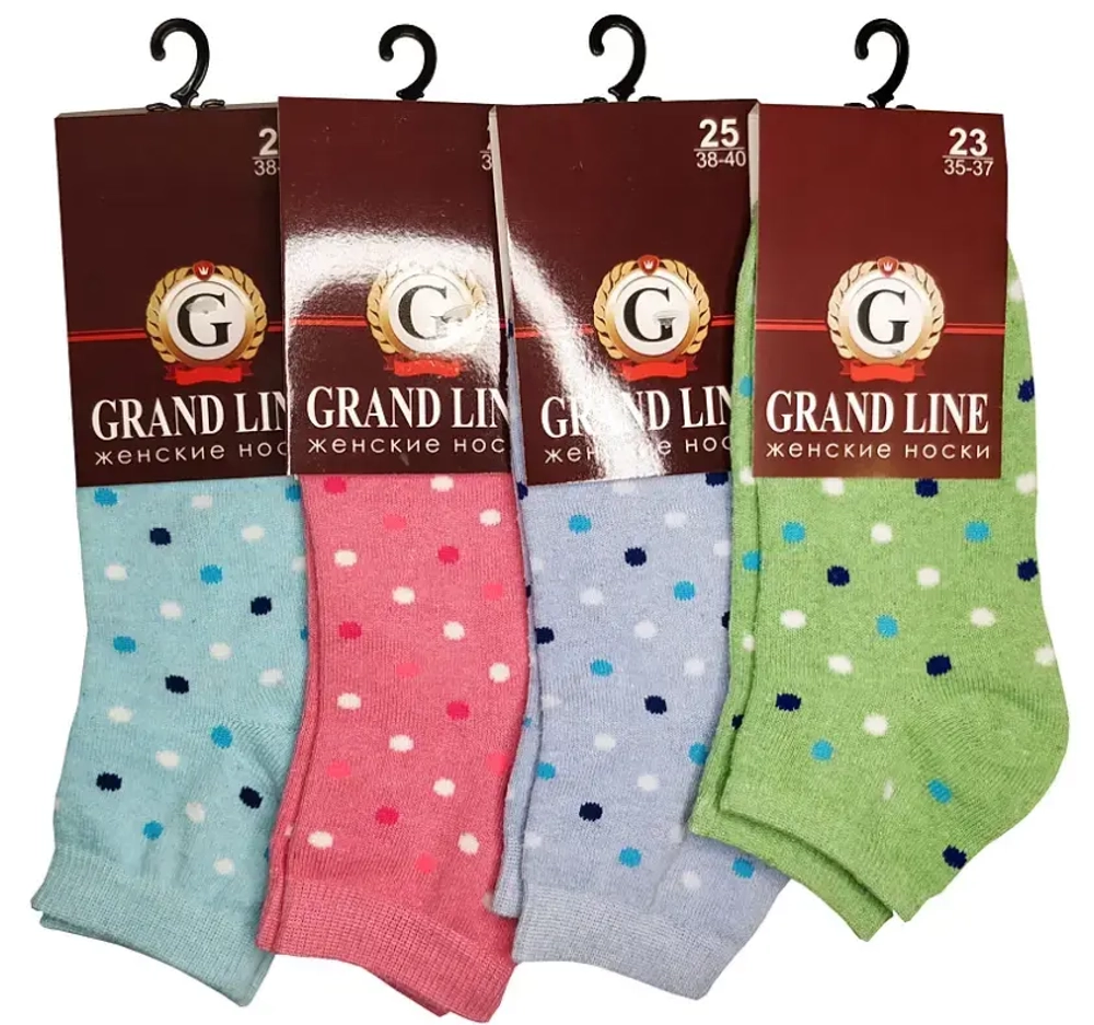Носки женские GRAND LINE (ЖК-12, горошек), р. 25 (new)