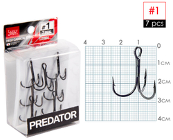 Крючки-тройники Lucky John PREDATOR LJH234 №1, 7 шт.