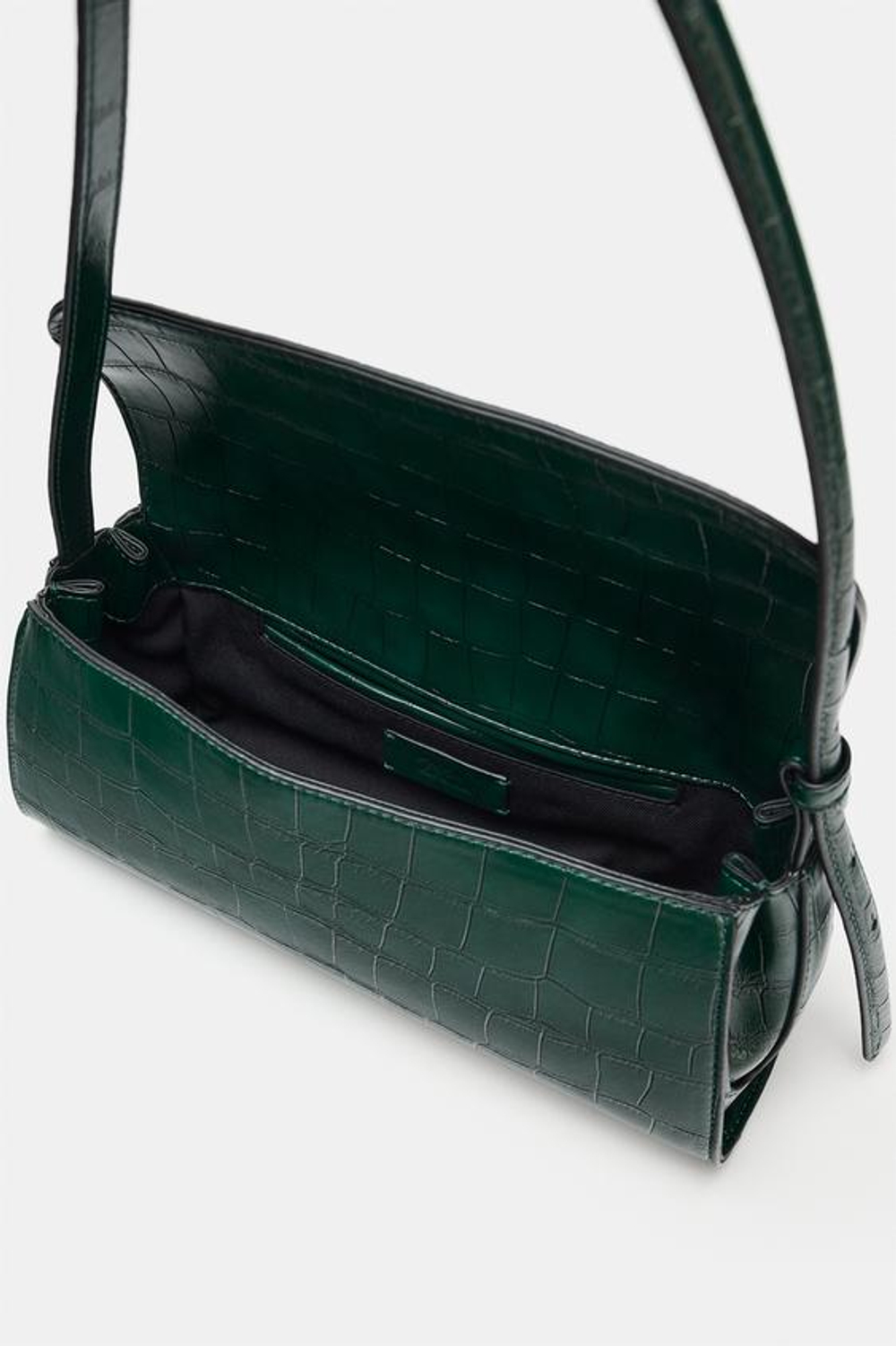 ZARA СУМКА С РЕЛЬЕФНЫМ ЭФФЕКТОМ, ЗЕЛЕНЫЙ