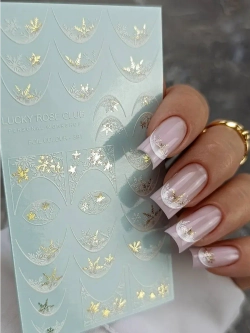 Lucky Rose Слайдеры наклейки для длинных ногтей 391