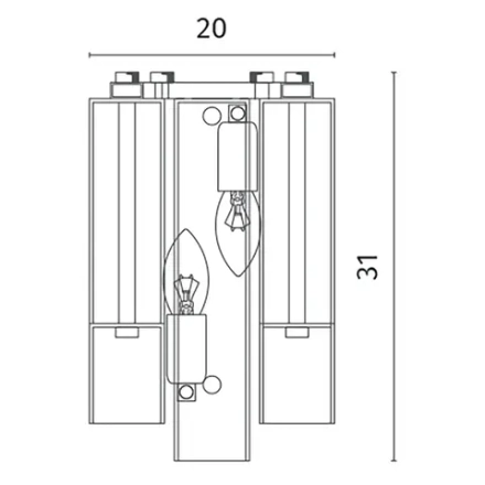 Настенный светильник Divinare CASCATA 7666/17 AP-2, 2хE14