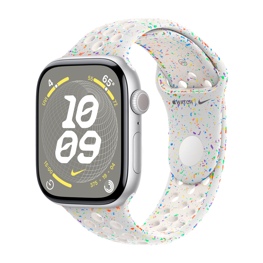 Умные часы Apple Watch Series 10 GPS, 46mm, Silver Aluminium Case with Nike Sport Band S/M, Pure Platinum (Чистая платина)