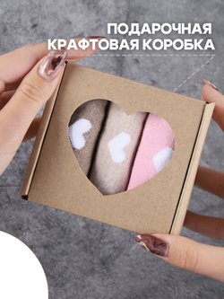 Носки с принтом сердечками гольфы