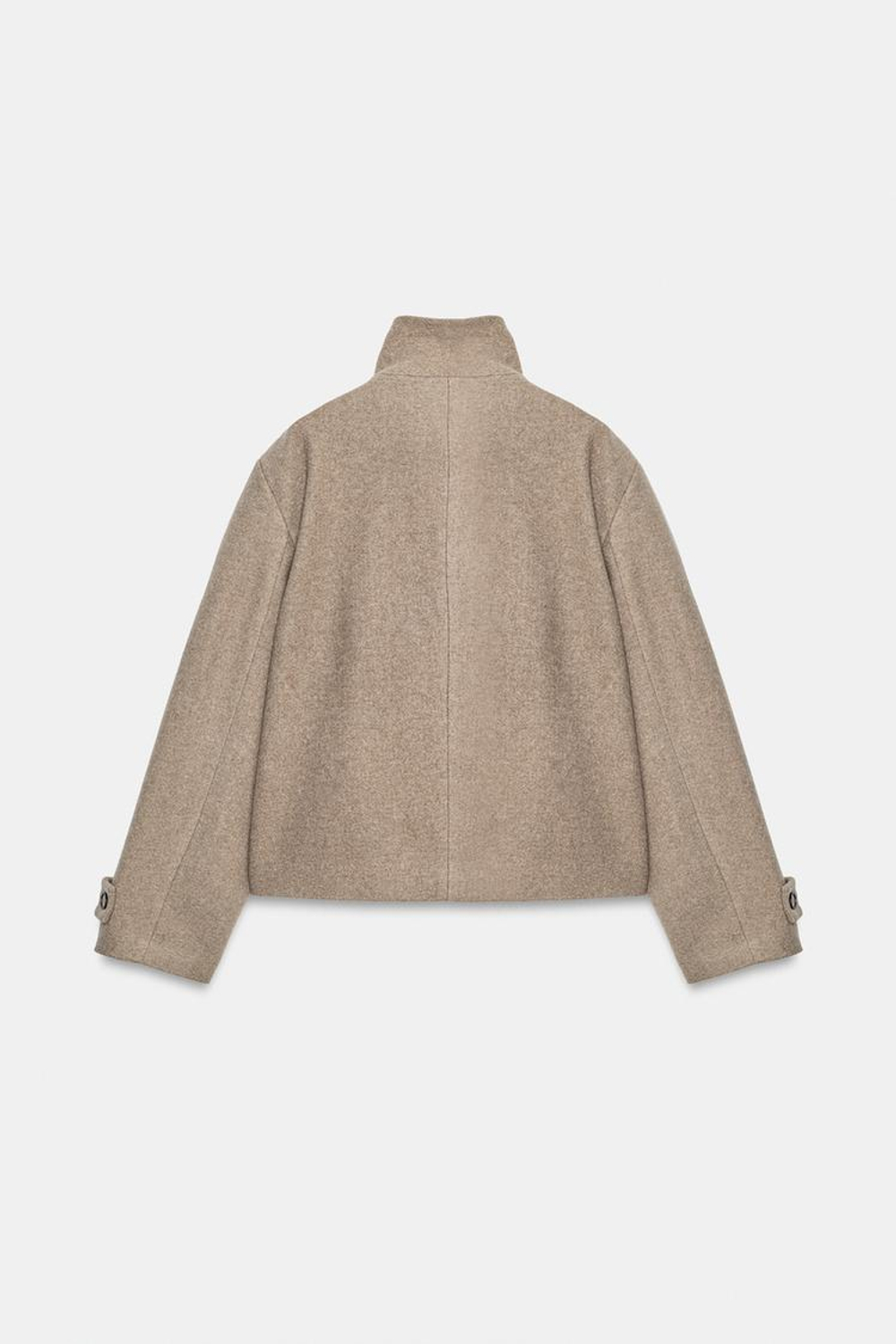 ZARA МЯГКАЯ ДВУБОРТНАЯ КУРТКА, РЫЖЕВАТО-КОРИЧНЕВЫЙ